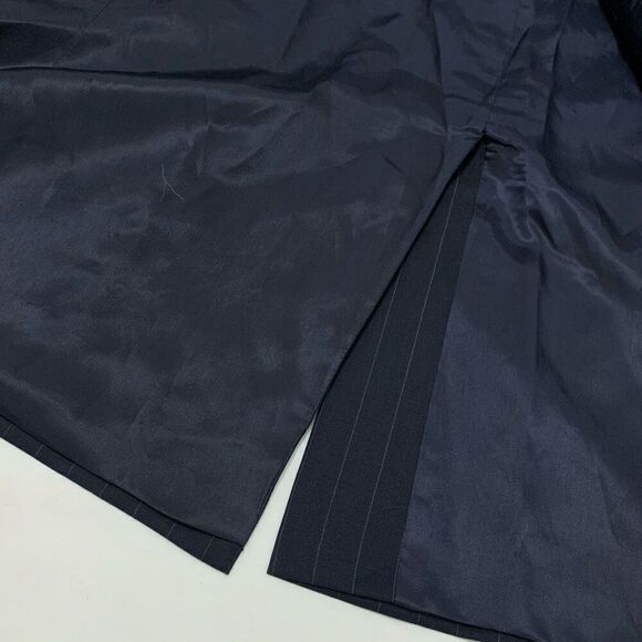 Lauren Ralph Lauren x Macys Sz 44L 100% wool stripe suit blazer jacket navy - Picture 7 of 9